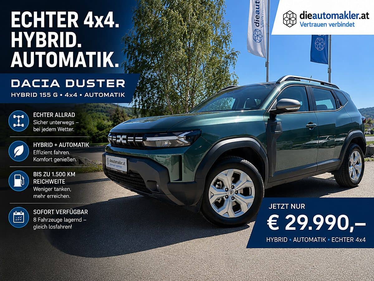 Dacia Duster ECHTER 4x4. HYBRID. AUTOMATIK. € 29.990,- - Bild 1