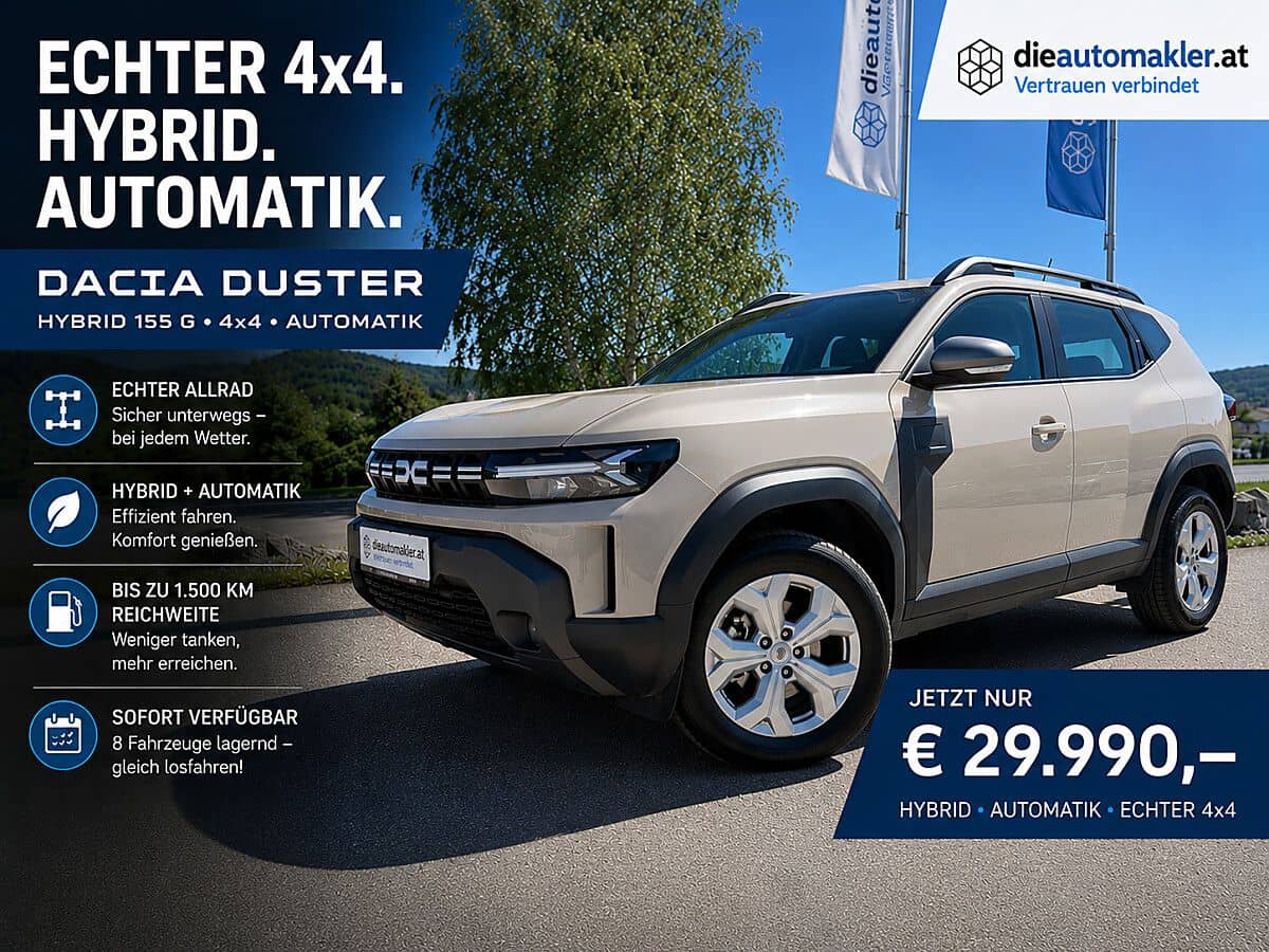 Dacia Duster ECHTER 4x4. HYBRID. AUTOMATIK. € 29.990,- - Bild 1