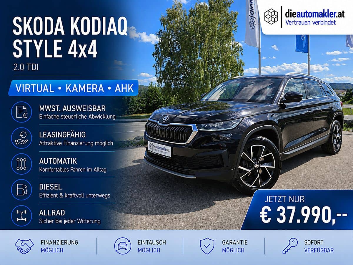 Skoda Kodiaq 2.0 TDI Style 4x4 |VIRTUAL|KAMERA|AHK| - Bild 1