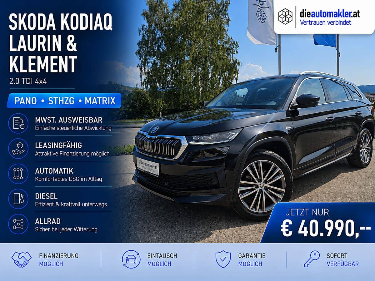 Skoda Kodiaq Laurin & Klement 2.0 TDI 4x4 |PANO|STHZG|MATRIX|CANTON| - Bild 1