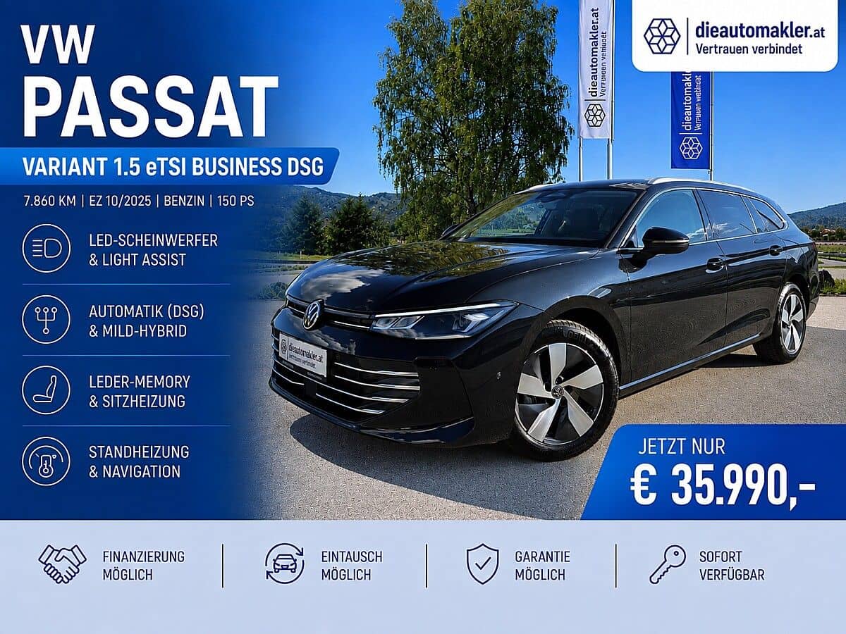 VW Passat Variant 1.5 eTSI Business |LEDER|STHZG|MEMORY| - Bild 1