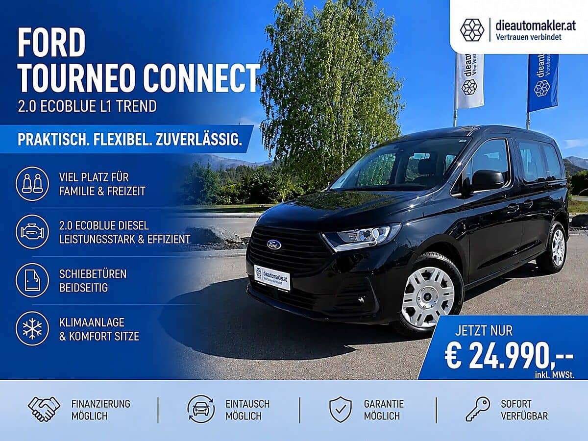 Ford Tourneo Connect Trend | Schiebetüren | Klima | Diesel - Bild 1