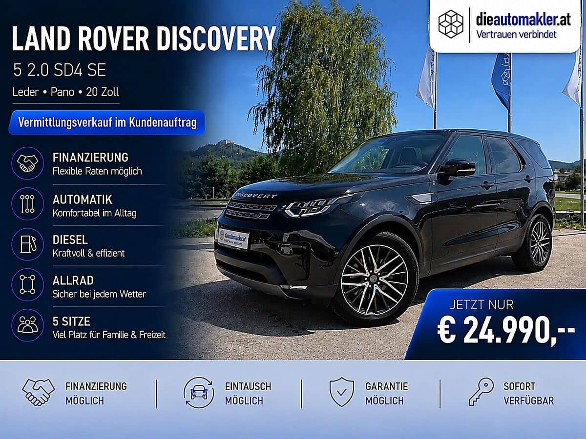 Land Rover Discovery 5 2.0 SD4 SE |LEDER|PANO|20 Zoll| - Bild 1