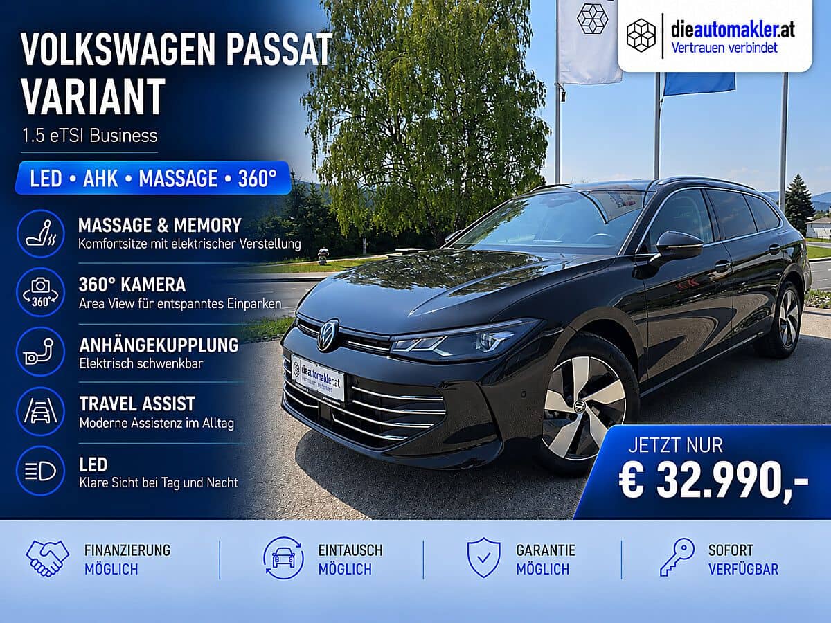 VW Passat Variant 1.5 eTSI Business |LED|AHK|MEMORY| - Bild 1