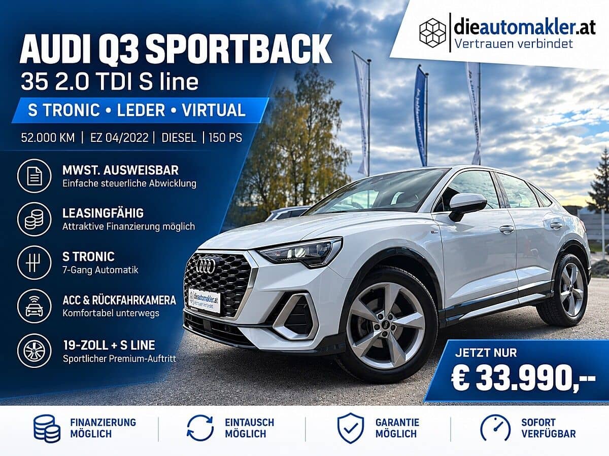 Audi Q3 Sportback 35 2.0 TDI S line |LEDR|19"|VIRTUAL| - Bild 1