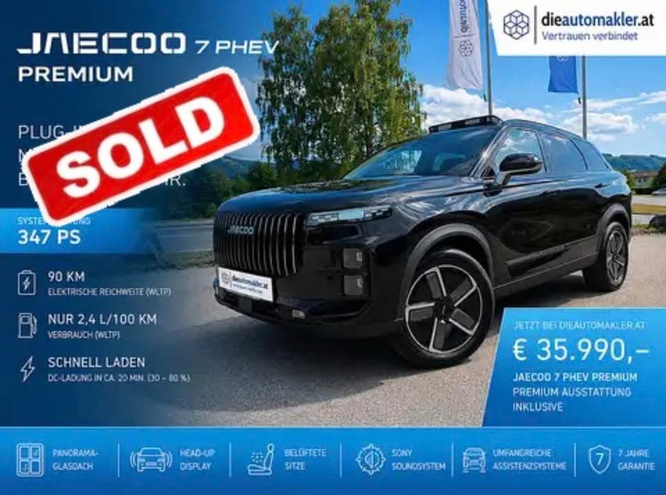 🚗🎉 Der nächste Jaecoo 7 PHEV Premium ist verkauft! 🎉🚗