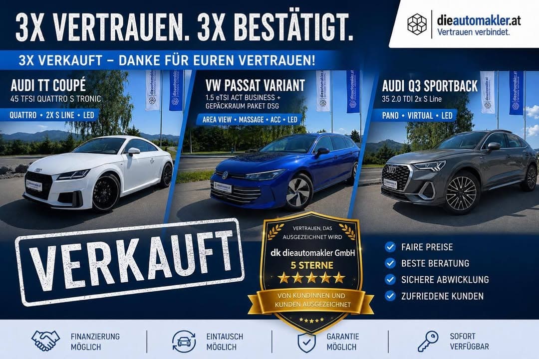 🚗 3 Fahrzeuge. 3x VERKAUFT. 💙